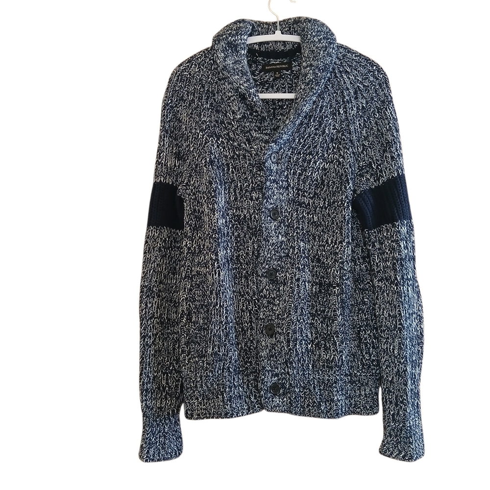 Banana Republic Salt & Pepper Cardigan Sweater S